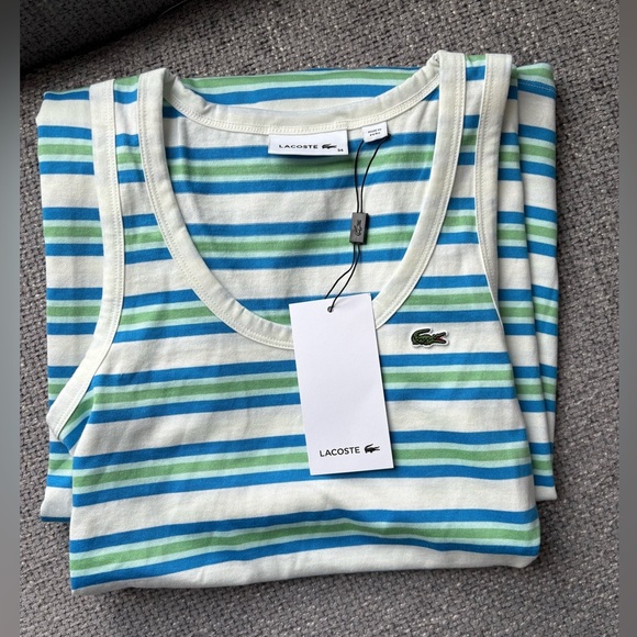 BNWT Lacoste Striped Cotton Dress – Size 34 - Picture 1 of 10